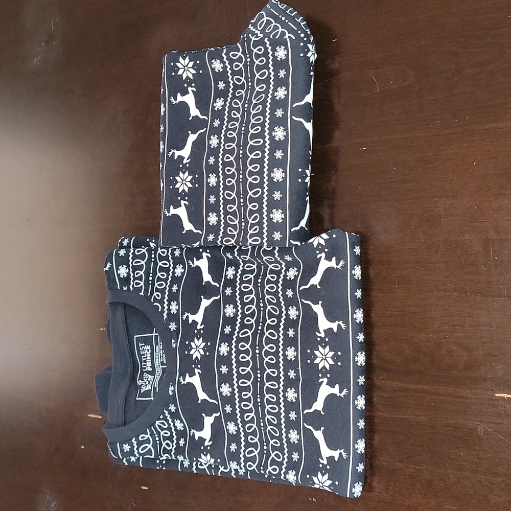 Littlest Prince Size 14 Winter Snow Christmas Reindeer Pajama Set